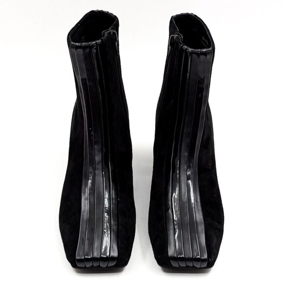 Jeffrey Campbell Women Katlyn Black Suede Leather Retro Vintage 90s Boots size 7 - Picture 3 of 12